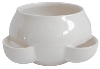 American Art Deco White Ceramic Vase by Maurice of California